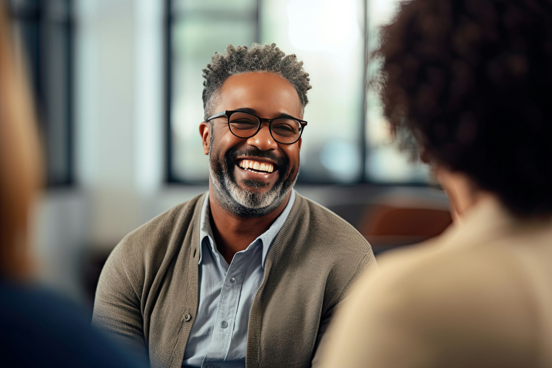 A satisfied man with Beacon Health Options