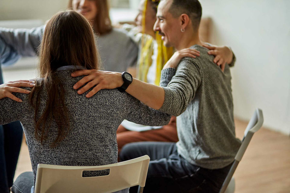 support group meeting for individuals recovering from inhalant addiction