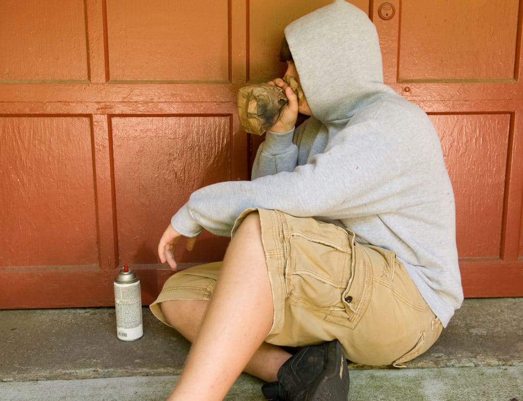 man needing treatment for inhalant addiction